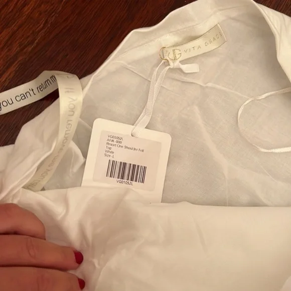 Vita Grace Resort One Shoulder Frill Top White NEW SOLD OUT ONLINE - Picture 7 of 8